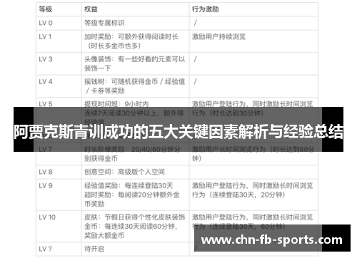 阿贾克斯青训成功的五大关键因素解析与经验总结